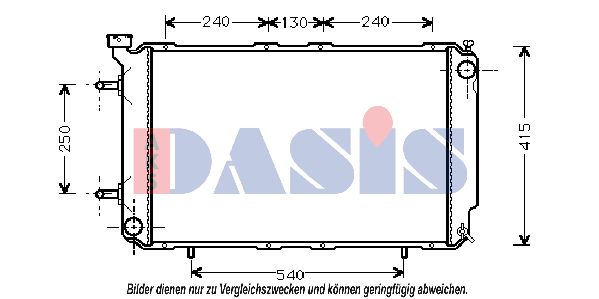 AKS DASIS Радиатор, охлаждение двигателя 350270N